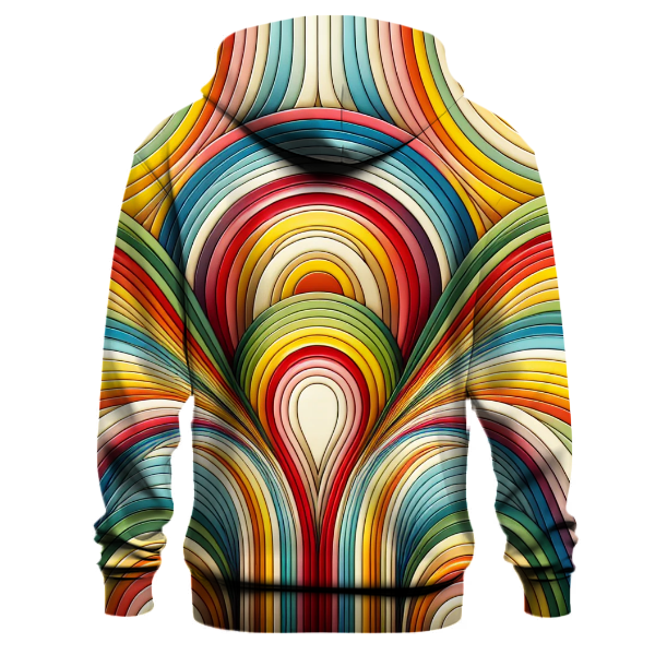 Groovy Retro Rainbow Hoodie