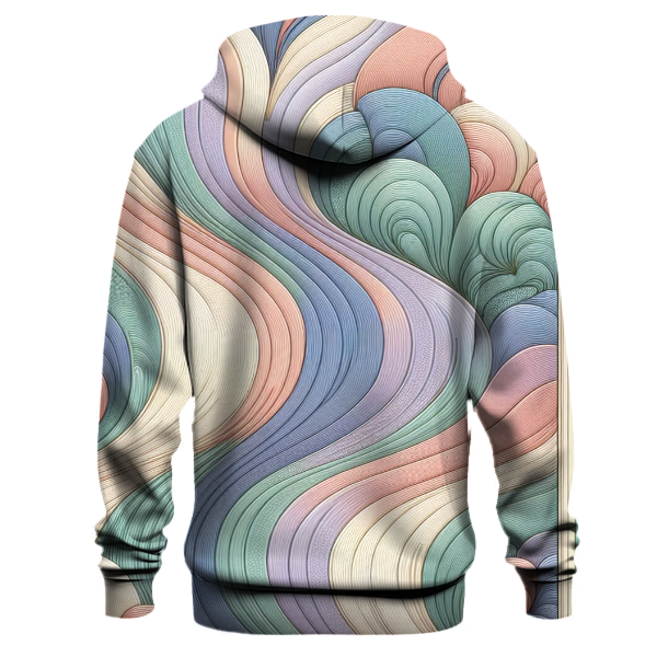 Pastel Wave Patterns Hoodie
