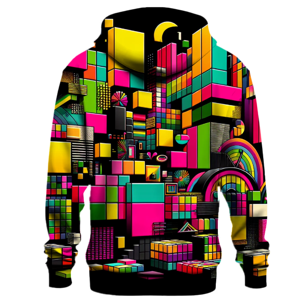Neon Color Blocks Hoodie