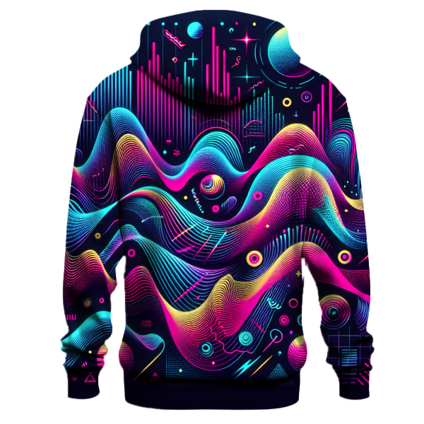 Neon Synth Soundscape Hoodie