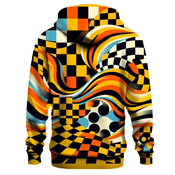 Retro Checkerboard Fun Hoodie