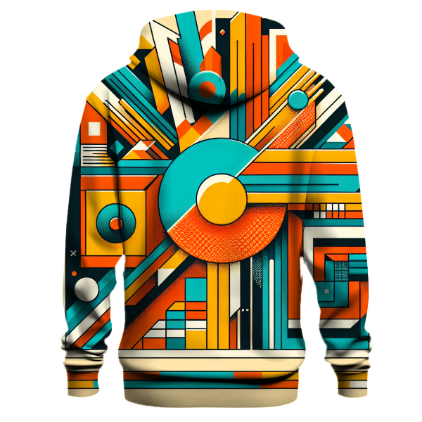 Retro Geometric Burst Hoodie