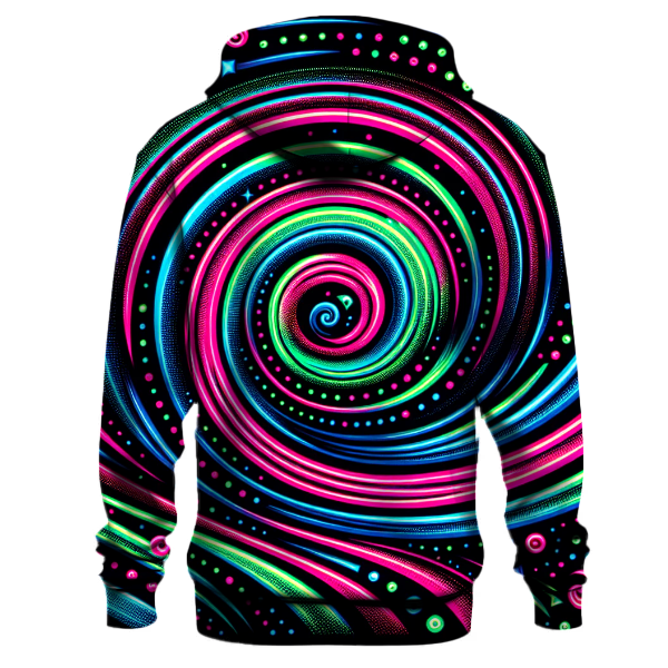Neon Spiral Dreams Hoodie