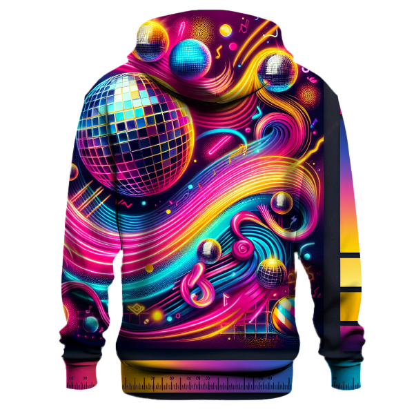Neon Retro Disco Party Hoodie