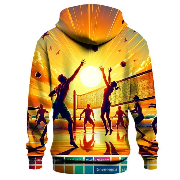 Volleyball Sunset Vibes Hoodie