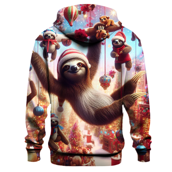 Cute Holiday Sloths Hoodie