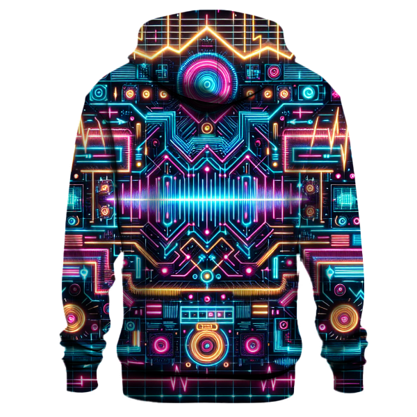 Neon Electro Grid Hoodie