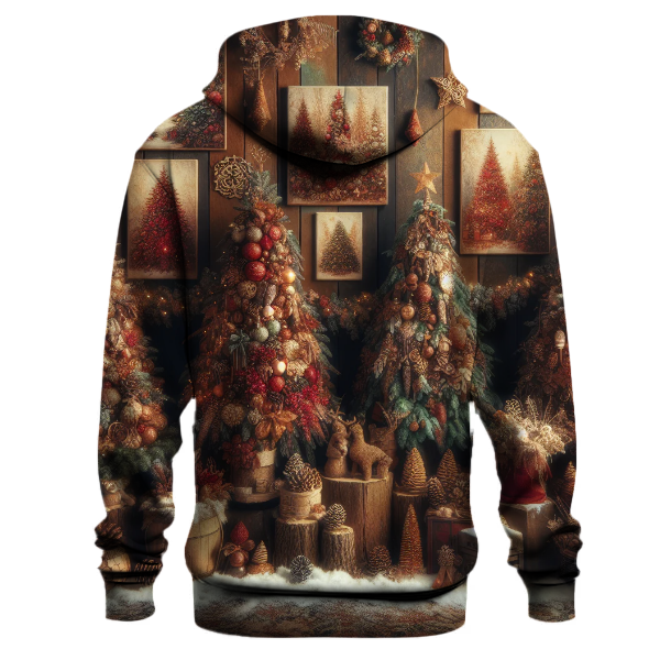 Cozy Flannel Christmas Trees Hoodie