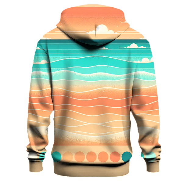 Peachy Beach Wave Hoodie