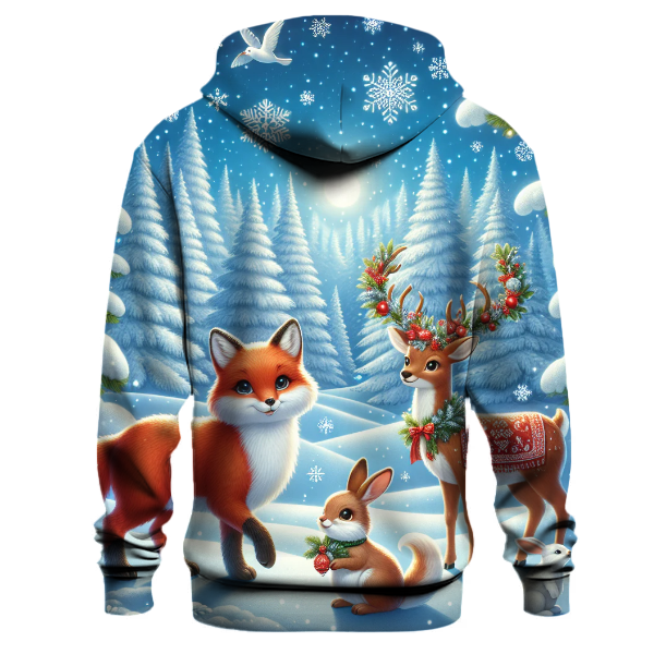 Snowy Forest Friends Hoodie