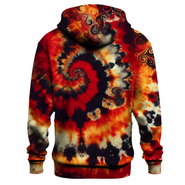 Fiery Inferno Tie-dye Design Hoodie