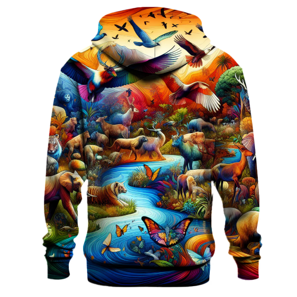 Vibrant Wildlife Hoodie
