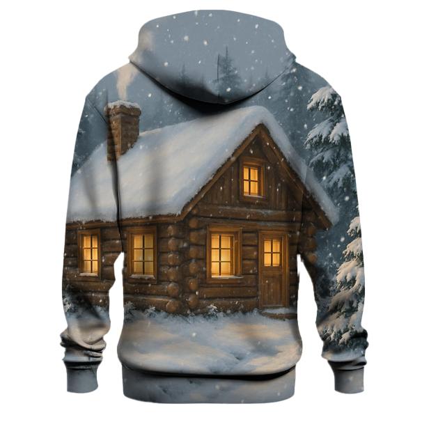 Cozy Cabin with Snowy Forest Hoodie