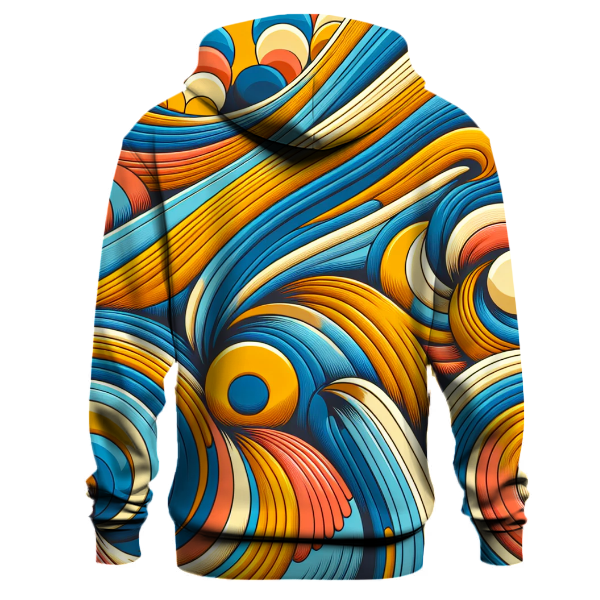 Retro Groovy Waves Hoodie