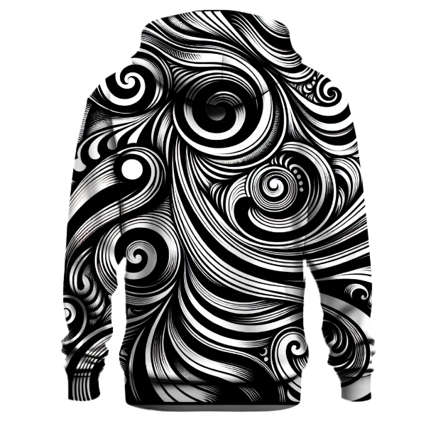 Monochrome Groovy Twist Hoodie