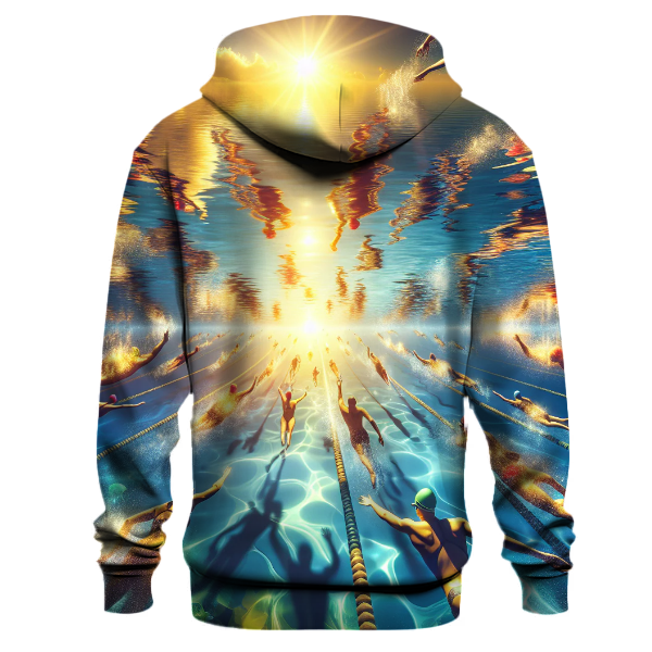Dynamic Swimming Waves Hoodie
