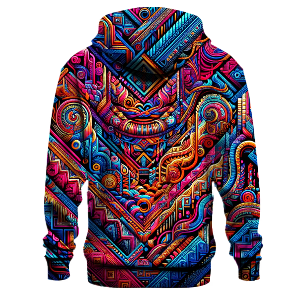 Neon Tribal Patterns Hoodie