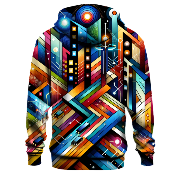 Colorful Abstract Cityscape Hoodie