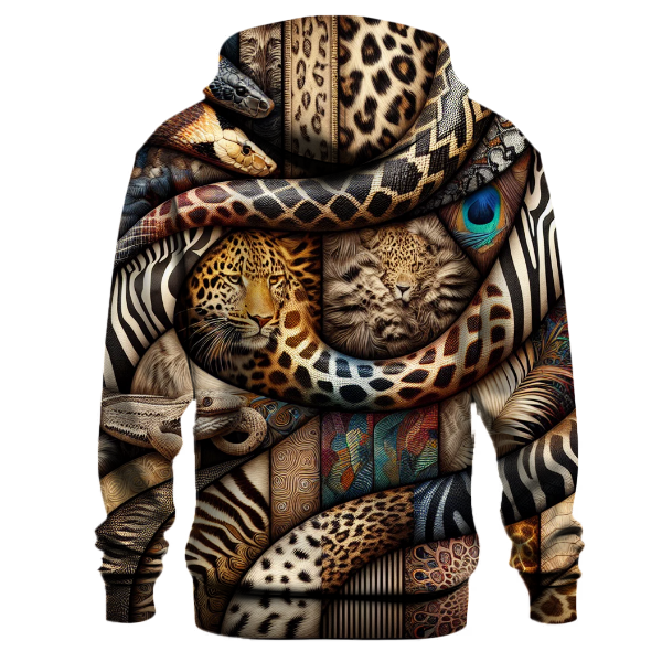 Bold Animal Prints Fusion Hoodie