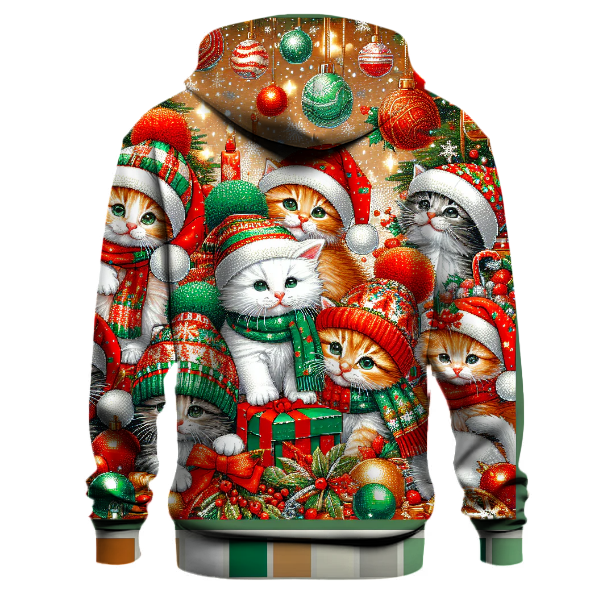 Cheerful Christmas Kittens Hoodie