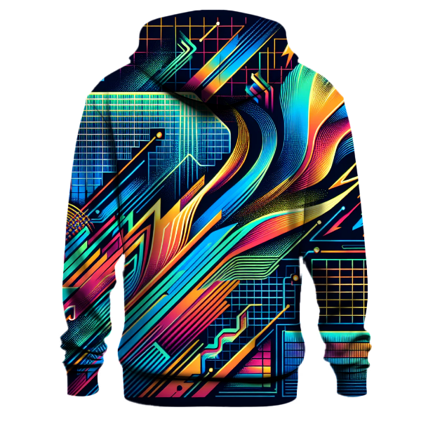 Retro Techno Grids Hoodie