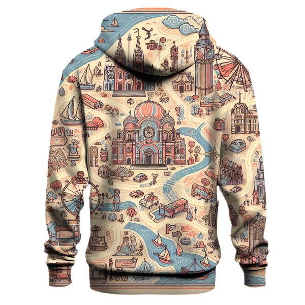 Classic Vintage Travel Map Hoodie