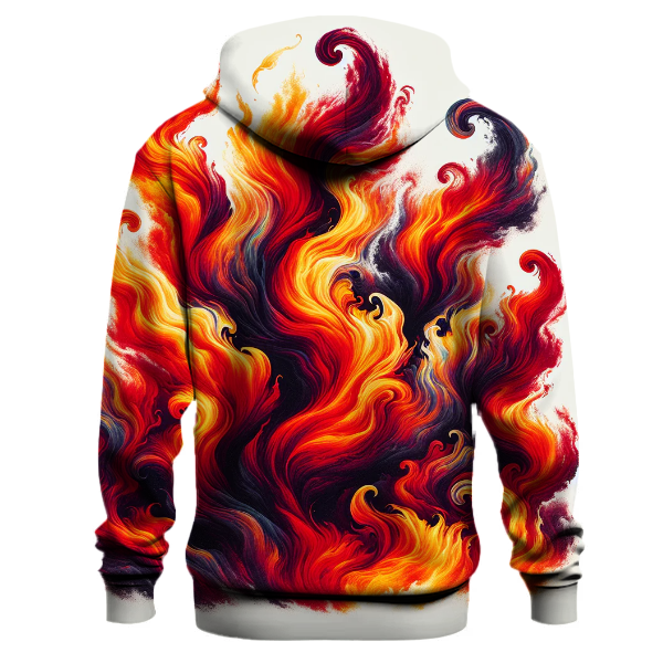 Dancing Flames Tie-dye Design Hoodie