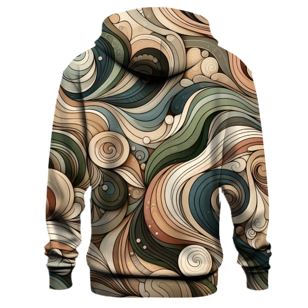 Earthy Tones and Swirls Hoodie