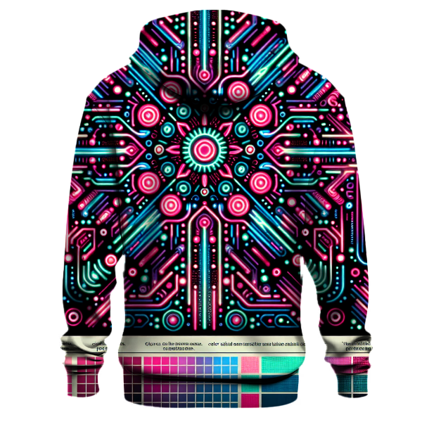 Nostalgic Neon Pop Hoodie