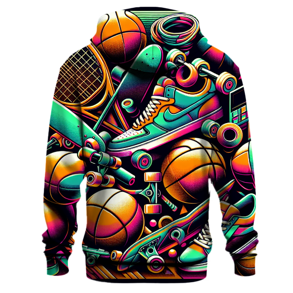 Rad Retro 80s Sports Hoodie