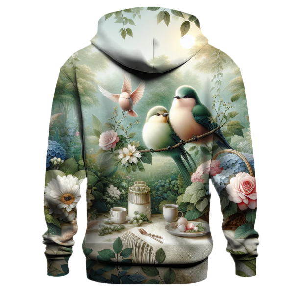 Charming Lovebirds in Paradise Hoodie