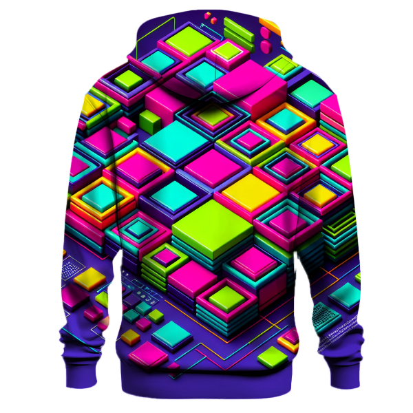 Flashback Neon Squares Hoodie