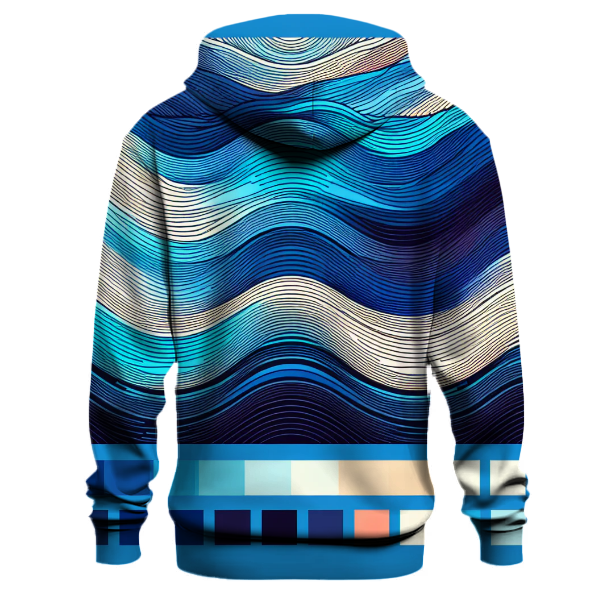 Cobalt Wave Ripple Hoodie