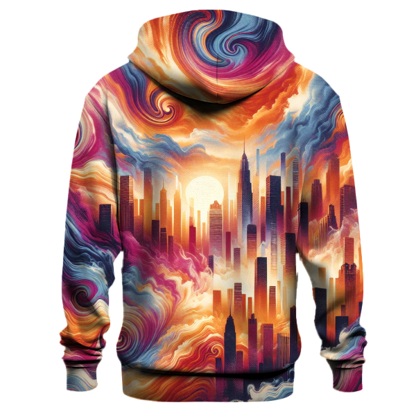 Electric Sunset Skyline Hoodie