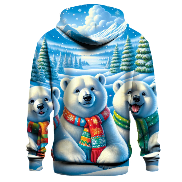 Joyful Polar Bear Family Hoodie