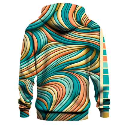 Groovy Striped Waves Hoodie