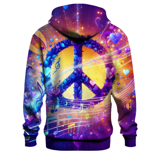 Peace Love and Music Hoodie
