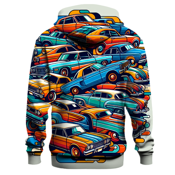 Funky Retro Cars Hoodie