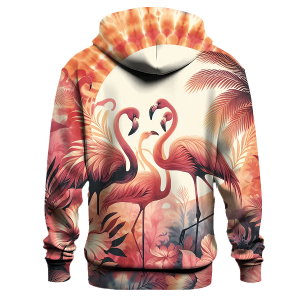 Flamingo Sunset Tie-dye Hoodie