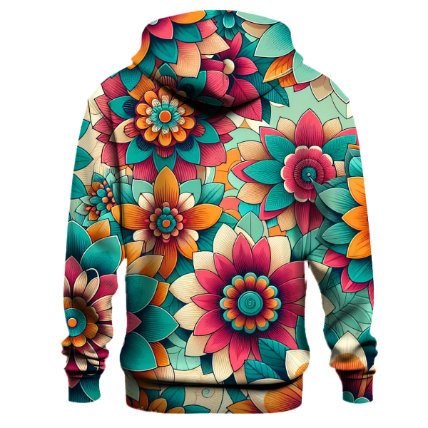 Groovy Floral Mosaic Hoodie