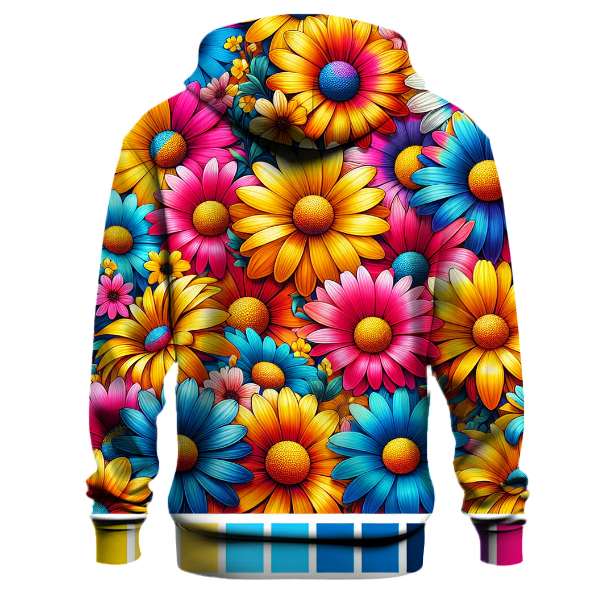 Bright Retro Daisies Hoodie