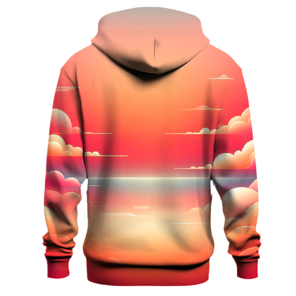 Radiant Coral Sky Hoodie