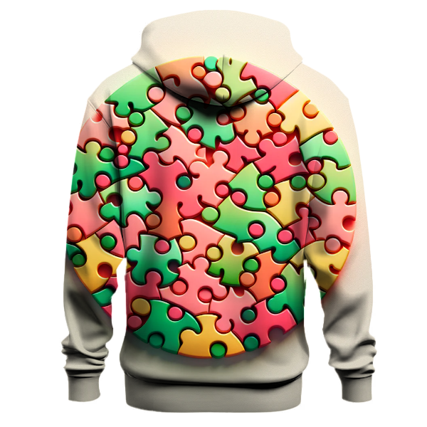 Funky 70s Puzzle Pieces Hoodie