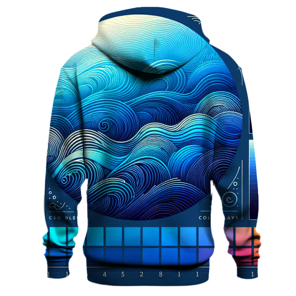 Electric Blue Wave Hoodie