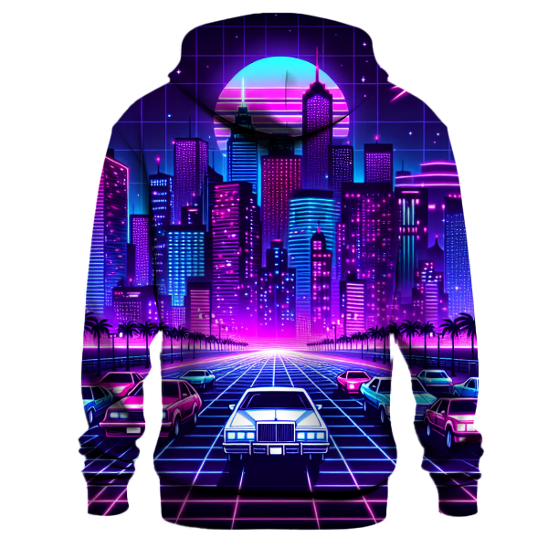 Electric Synthwave Night Hoodie