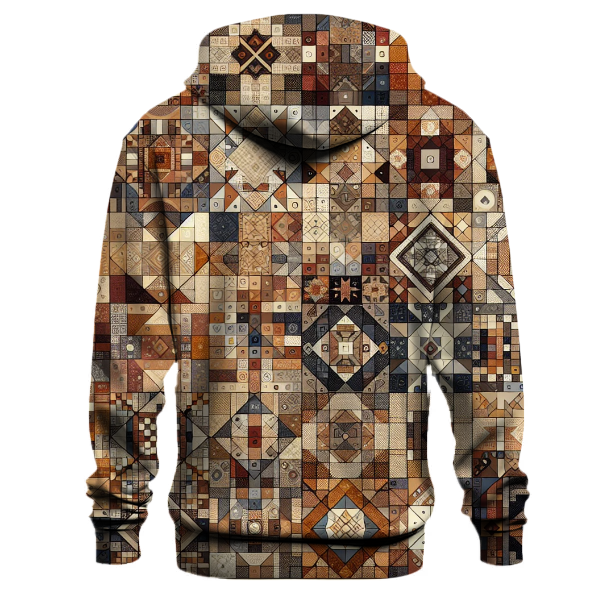 Earthy Patchwork Puzzle Hoodie