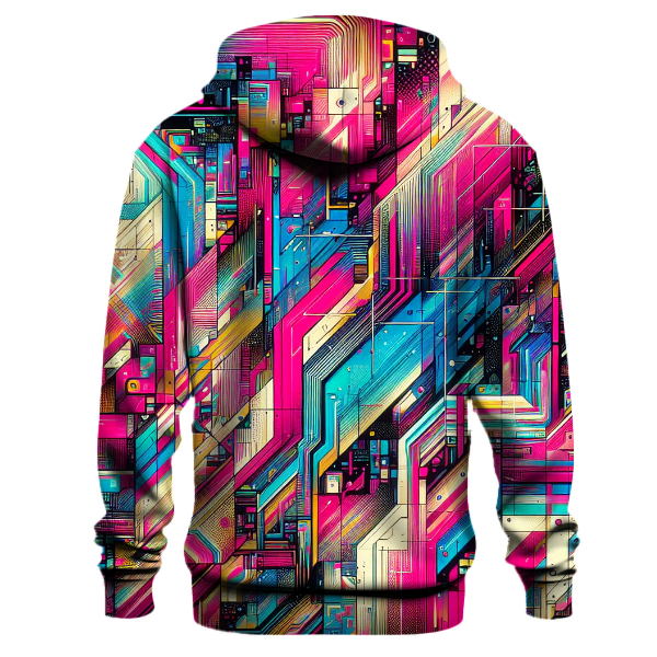 Glitchy Abstract Art Hoodie