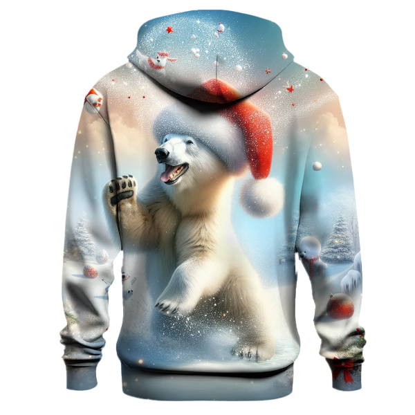 Playful Polar Bear Christmas Hoodie