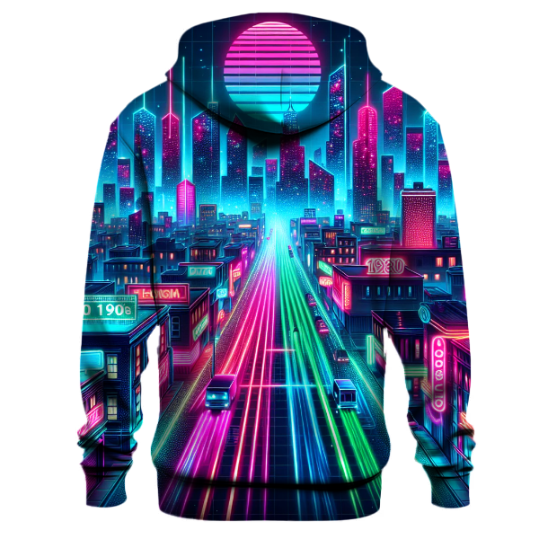 Neon Nightscape Hoodie