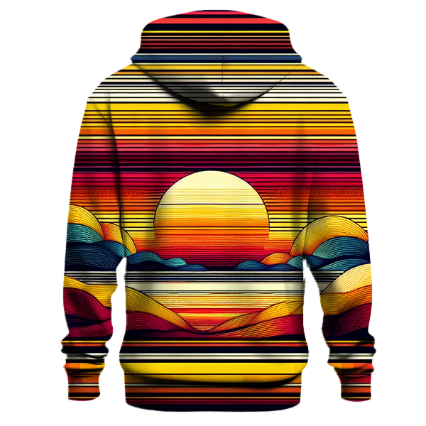 Nostalgic Sunset Stripes Hoodie